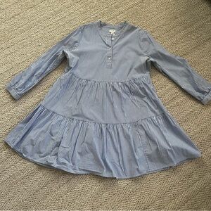 J.Crew Blue and White Striped Dress